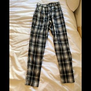 LF mags and pye black and white plaid pants